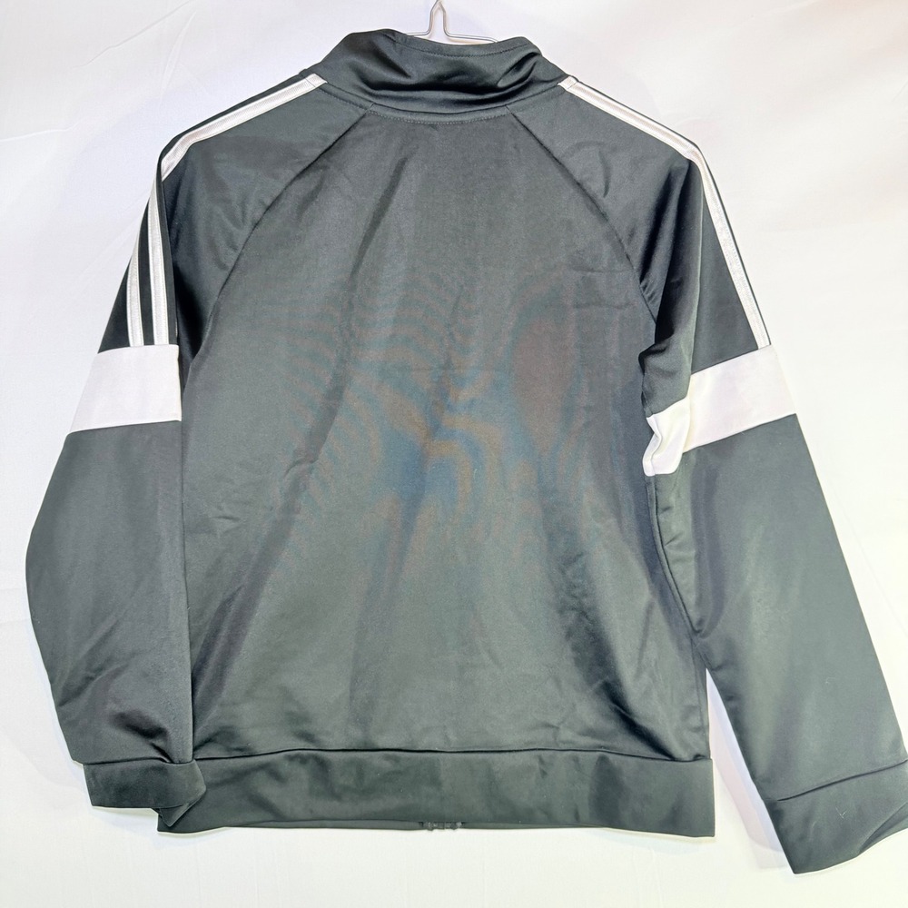 Adidas Kids Black White 3-Stripe Full Zip Track Jacket Size 10/12 Medium - Picture 3 of 3